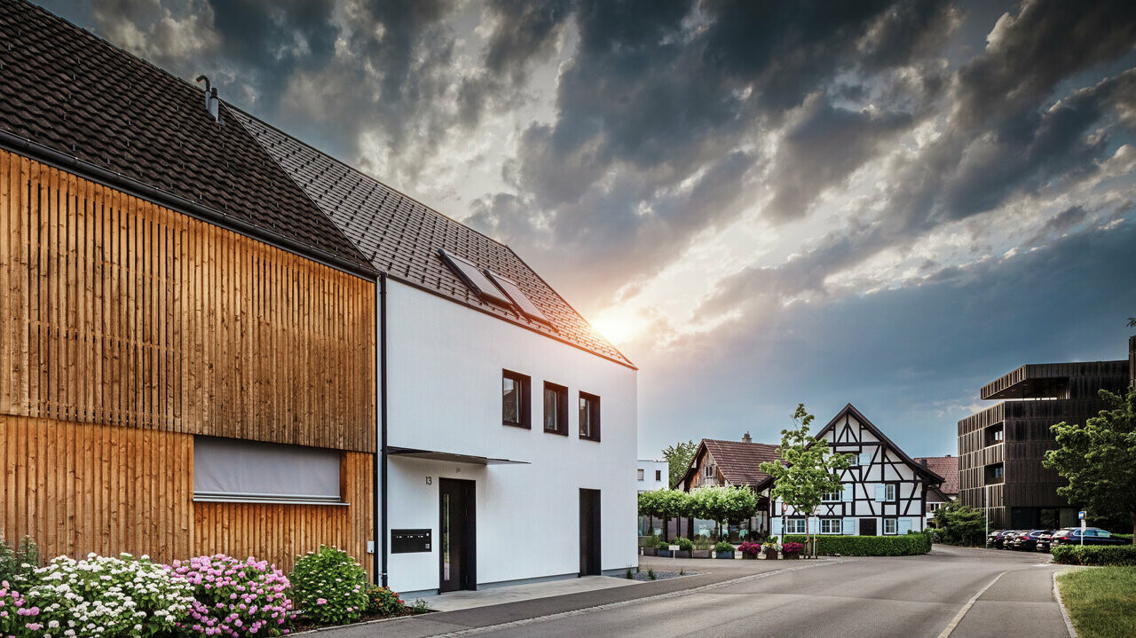Zástavba rodinného domu v obci Hard, Rakúsko