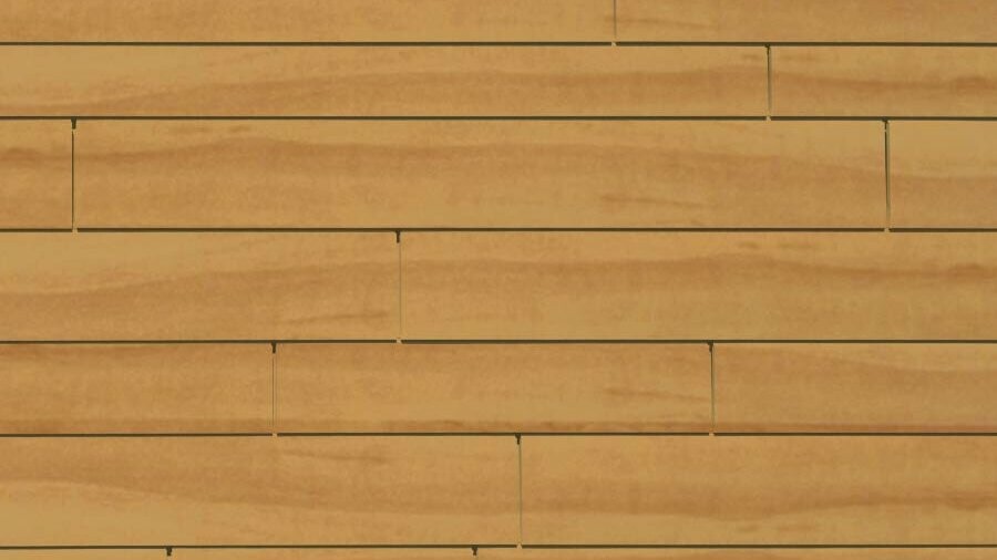 Obklad stien PREFA s hliníkovými panelmi v prírodnom vzhľade dubového dreva – fasádne panely Siding vo farbe dub prírodný