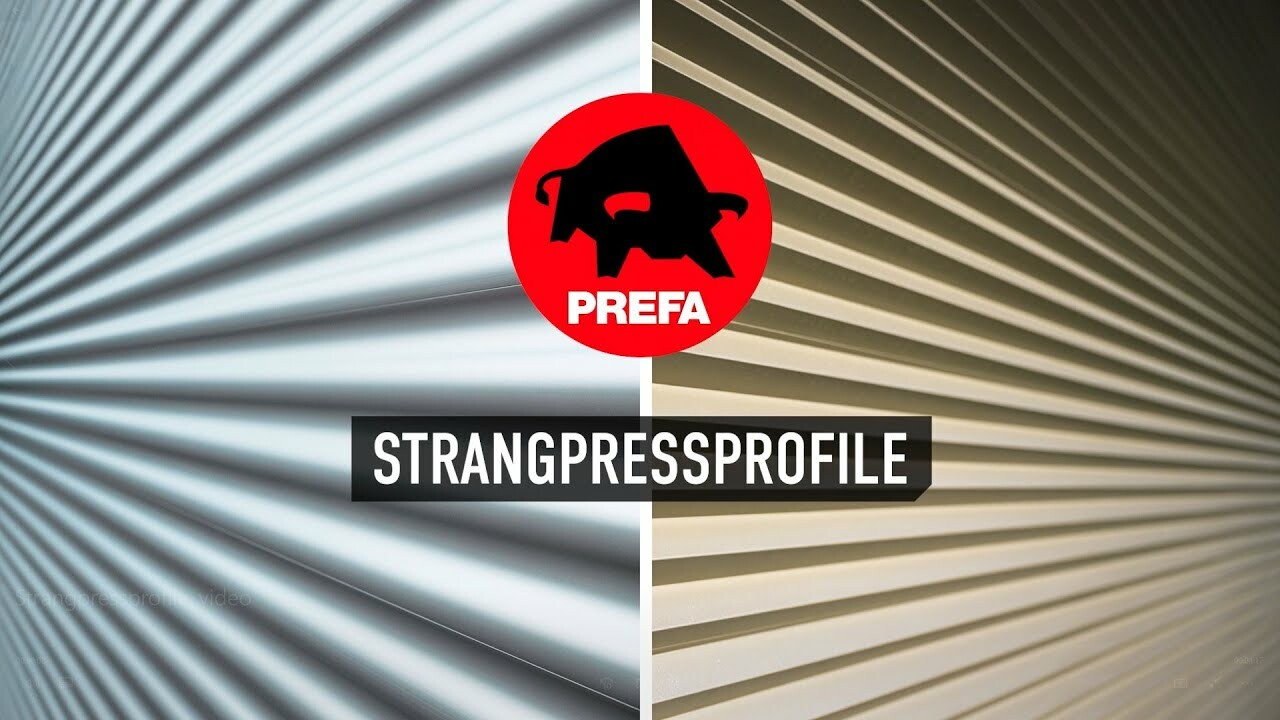 Úvodný obrázok  pre krátke video PREFA k tlačeným lisovaným profilom: Prelamovaný profil a vlnitý profil