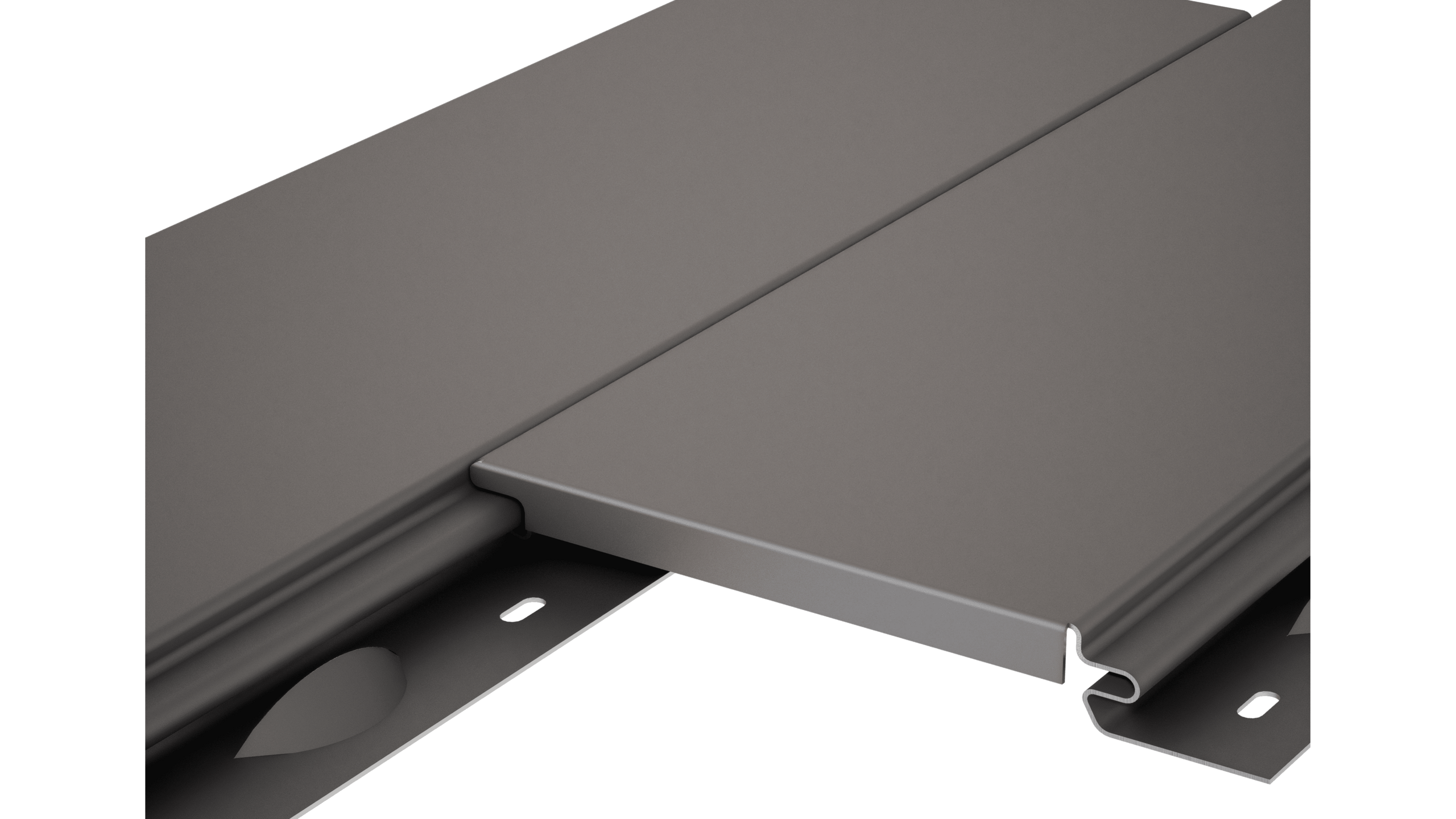 PREFA Siding bez tieňovej špáry s hladkým povrchom ako šedý hliník - fasádny panel v detaile