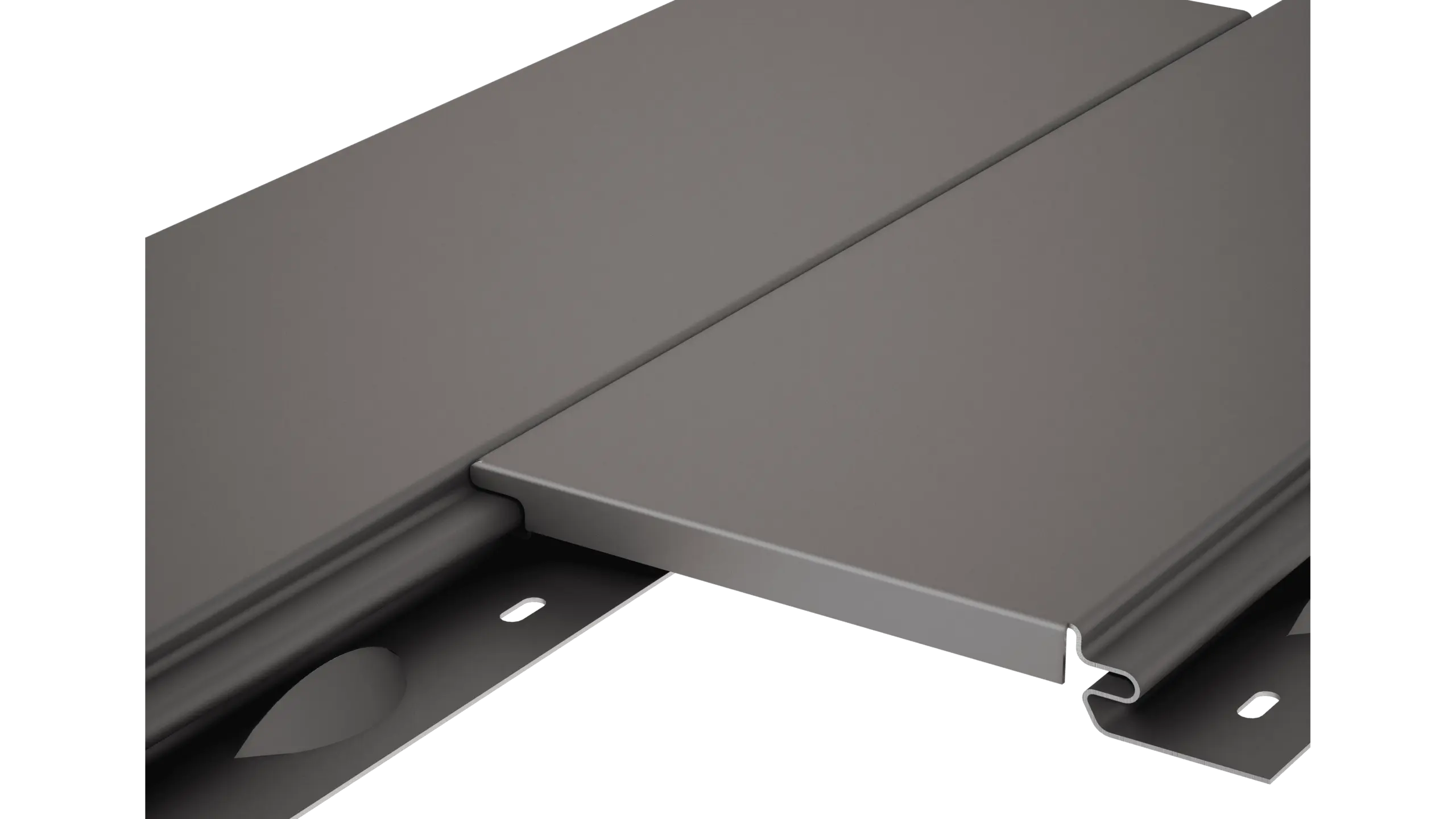 PREFA Siding bez tieňovej špáry s hladkým povrchom ako šedý hliník - fasádny panel v detaile