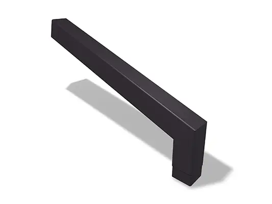 PREFA štvorcové koleno 72° (dlhé), dostupné vo veľkostiach 80 a 100 mm, s rozmermi 1 000 x 196 mm (viditeľné).