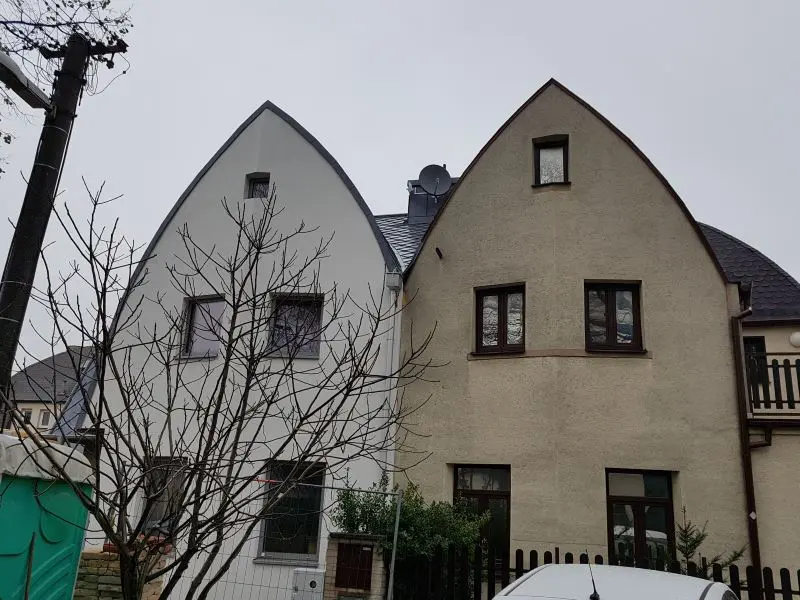 EFH_Kubanek_Prefa_sablona_stucco_kamennaseda_6	Čelný pohľad si zachoval svoj jedinečný vzhľad. 