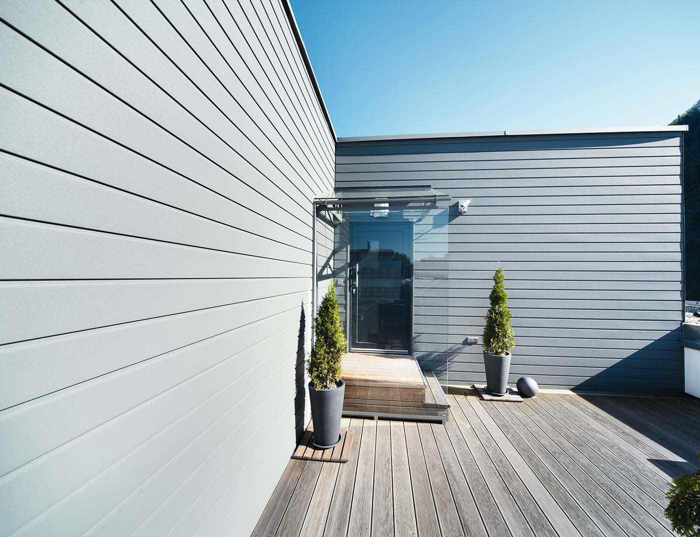 Referenčné objekty PREFA Fasádne systémy Siding 07 P.10 svetlošedá